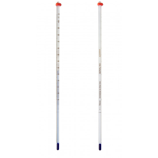 Bel-Art H-B DURAC Plus Ultra Low Liquid-In-Glass Laboratory Thermometer; -50 to 50C, Total Immersion Bel-Art H-B DURAC Plus Ultra Low Liquid-In-Glass Laboratory Thermometer; -50 to 50C, Total Immersion