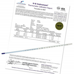 Bel-Art H-B DURAC Plus ASTM S63C-03 Individually Calibrated Liquid-In-Glass Laboratory Thermometer; -8/32C, Organic Liquid Fill
