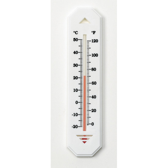 Bel-Art H-B DURAC Liquid-In-Glass Wall Thermometer; -20 to 50C (0 to 120F), Organic Liquid Fill