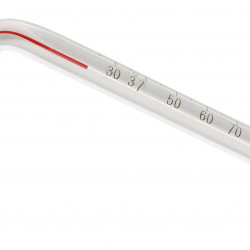 Bel-Art H-B DURAC Liquid-In-Glass Angled Laboratory Thermometer; 25 to 95C, Organic Liquid Fill