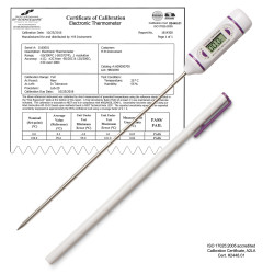 Bel-Art H-B DURAC Calibrated Electronic Stainless Steel Stem Thermometer, -50/300C (-58/572F), 197mm (7.75 in.) Probe