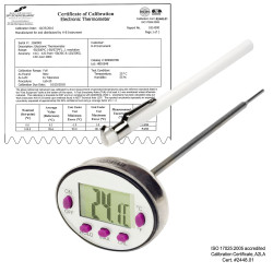 Bel-Art H-B DURAC Calibrated Electronic Stainless Steel Stem Thermometer, -40/232C (-40/450F), 127mm (5 in.) Probe