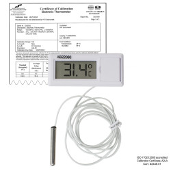 Bel-Art H-B DURAC Calibrated Electronic Thermometer with Waterproof Sensor; -50/200C (-58/392F)