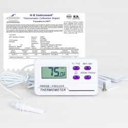 Bel-Art H-B DURAC Calibrated Electronic Thermometer with Waterproof Sensor; -50/70C (-58/158F), 39 x 15mm