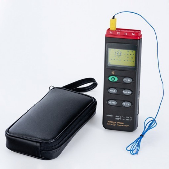 Bel-Art H-B DURAC Calibrated Thermocouple Thermometers; -200/1370°C (-328/2498°F), 4 Probe (K)