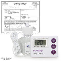 Bel-Art H-B Frio Temp Dual Zone Electronic Verification Thermometer; -50/70C (-58/158F) and -10/50C (14/122F); General Calibration