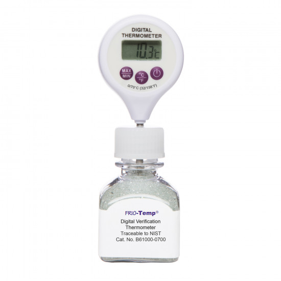 Bel-Art H-B Frio-Temp Calibrated Electronic Verification Lollipop Stem Thermometer for Refrigerators, Incubators and General Applications; 0/70C (32/158F) Bel-Art H-B Frio-Temp Calibrated Electronic Verification Lollipop Stem Thermometer for Refrigerators, Incubators and General Applications; 0/70C (32/158F)