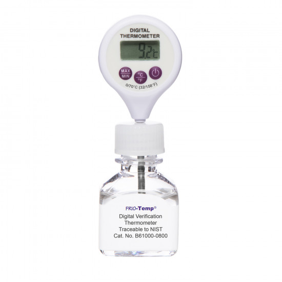 Bel-Art H-B Frio-Temp Calibrated Electronic Verification Lollipop Stem Thermometer for Refrigerators, Incubators and General Applications; 0/70C (32/158F) Bel-Art H-B Frio-Temp Calibrated Electronic Verification Lollipop Stem Thermometer for Refrigerators, Incubators and General Applications; 0/70C (32/158F)