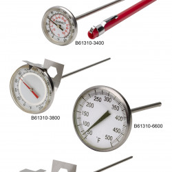 Bel-Art H-B DURAC Bi-Metallic Thermometer; -5 to 50C (25 to 125F), 50mm Dial