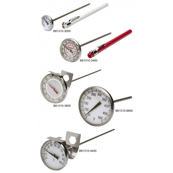 Bel-Art H-B DURAC Bi-Metallic Thermometer; -10 to 110C (0 to 220F), 33mm Dial Bel-Art H-B DURAC Bi-Metallic Thermometer; -10 to 110C (0 to 220F), 33mm Dial