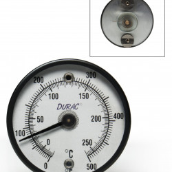 Bel-Art H-B DURAC Bi-Metallic Surface Temperature Thermometer; -20/260C (0/500F), 50mm (2 in.) Dial, Double Magnet