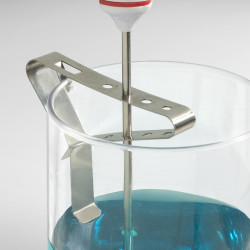 Bel-Art H-B Beaker Clip Liquid-in-Glass Thermometer Holder; Multi-Probe, Stainless Steel, 4 Slots