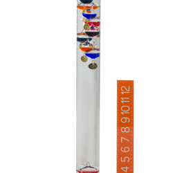 Bel-Art H-B DURAC Galileo Thermometer; 16 to 36C (60 to 100F), 11 Spheres, 24 in.