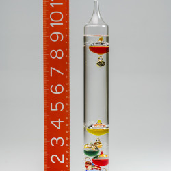 Bel-Art H-B DURAC Galileo Thermometer; 18 to 26C (64 to 80F), 5 Spheres, 11 in.