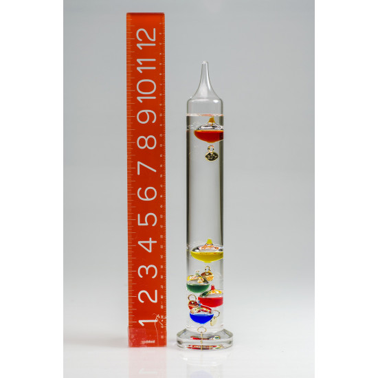 Bel-Art H-B DURAC Galileo Thermometer; 18 to 26C (64 to 80F), 5 Spheres, 11 in. Bel-Art H-B DURAC Galileo Thermometer; 18 to 26C (64 to 80F), 5 Spheres, 11 in.