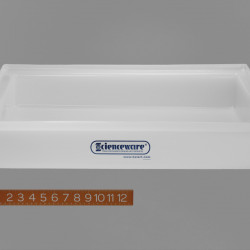 Bel-Art General Purpose Polyethylene Tray with Faucet; 21½ x 25½ x 4 in.