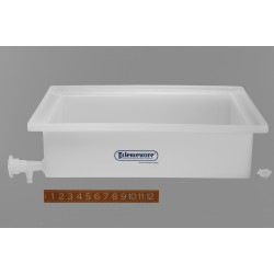 Bel-Art General Purpose Polyethylene Tray with Faucet; 17½ x 23½ x 6 in.