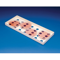 Bel-Art Petri Dish Incubation Tray; 13¾ x 5⅜ x ⅞ in., Steel