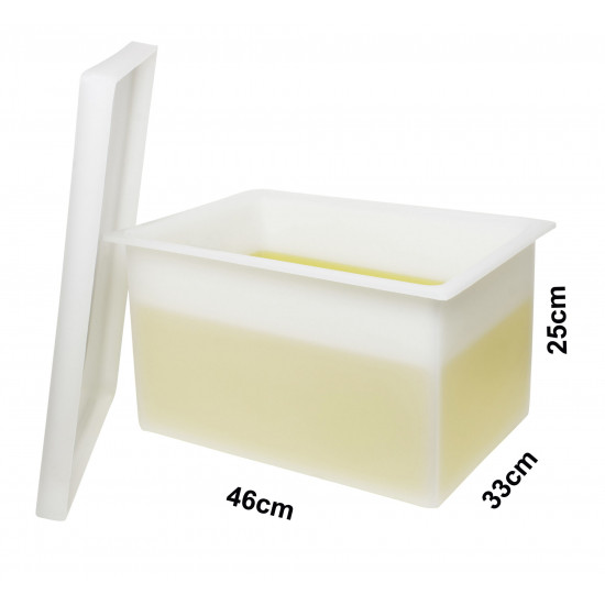 Bel-Art Heavy Duty Polyethylene Rectangular Tank with Top Flanges, without Faucet; 18 x 13 x 10 in. Bel-Art Heavy Duty Polyethylene Rectangular Tank with Top Flanges, without Faucet; 18 x 13 x 10 in.