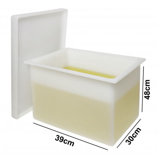 Bel-Art Heavy Duty Polyethylene Rectangular Tank with Top Flanges, without Faucet; 15.25 x 12 x 19 in. Bel-Art Heavy Duty Polyethylene Rectangular Tank with Top Flanges, without Faucet; 15.25 x 12 x 19 in.