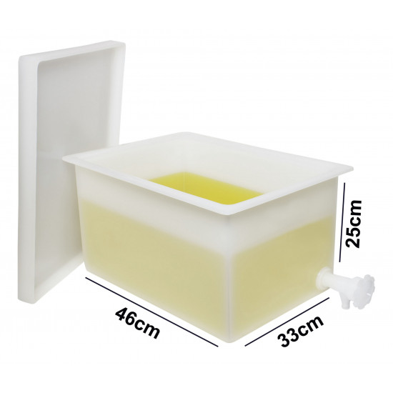 Bel-Art Heavy Duty Polyethylene Rectangular Tank with Top Flanges and Faucet; 18 x 13 x 10 in. Bel-Art Heavy Duty Polyethylene Rectangular Tank with Top Flanges and Faucet; 18 x 13 x 10 in.