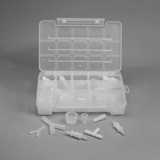 Bel-Art Complete 72-Piece Plastic Fitting Assortment Bel-Art Complete 72-Piece Plastic Fitting Assortment
