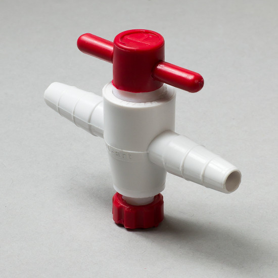 Bel-Art Two-Way Stopcock for ¼ in. to ⅜ in. Tubing; 2mm Bore, PTFE Bel-Art Two-Way Stopcock for ¼ in. to ⅜ in. Tubing; 2mm Bore, PTFE