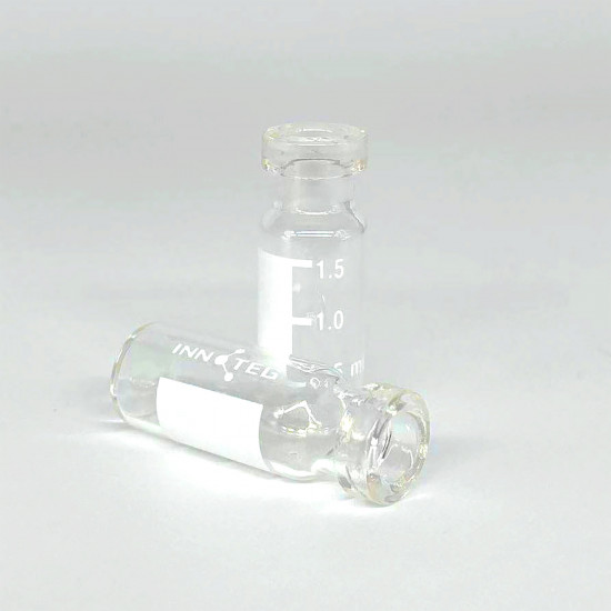 INNOTEG 2mL Clear Crimp Top Glass Vial, Grade B, WrtOn & Graduated, φ11mm, φ11.6* 32mm, 100/pk INNOTEG 2mL Clear Crimp Top Glass Vial, Grade B, WrtOn & Graduated, φ11mm, φ11.6* 32mm, 100/pk