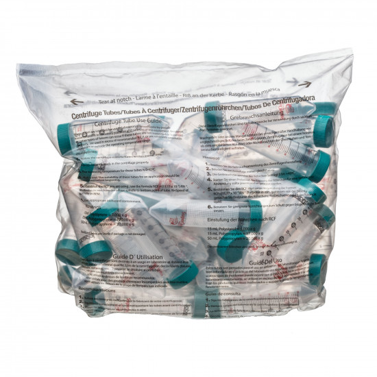 Labcon 50 mL SuperClear® Centrifuge Tubes, 50 per Bag, Sterile (50pcs x 10 packs) Labcon 50 mL SuperClear® Centrifuge Tubes, 50 per Bag, Sterile (50pcs x 10 packs)