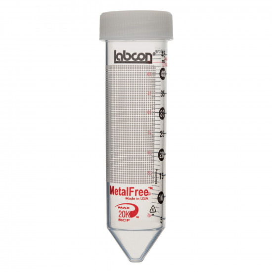 Labcon 50 mL MetalFree® Centrifuge Tubes with Flat Caps, 50 per Bag, Sterile (50pcs x 10 packs) Labcon 50 mL MetalFree® Centrifuge Tubes with Flat Caps, 50 per Bag, Sterile (50pcs x 10 packs)