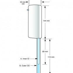 Wilmad OFFSET NITROGEN DEWAR FLASK,DWG.SK-2603,13MM